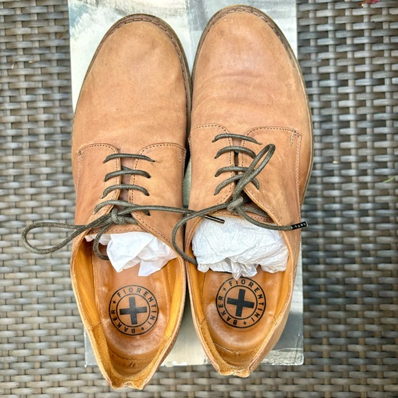 Fiorentini + Baker Nubuck Leather Pink Oxford Shoes - Picture 3 of 8